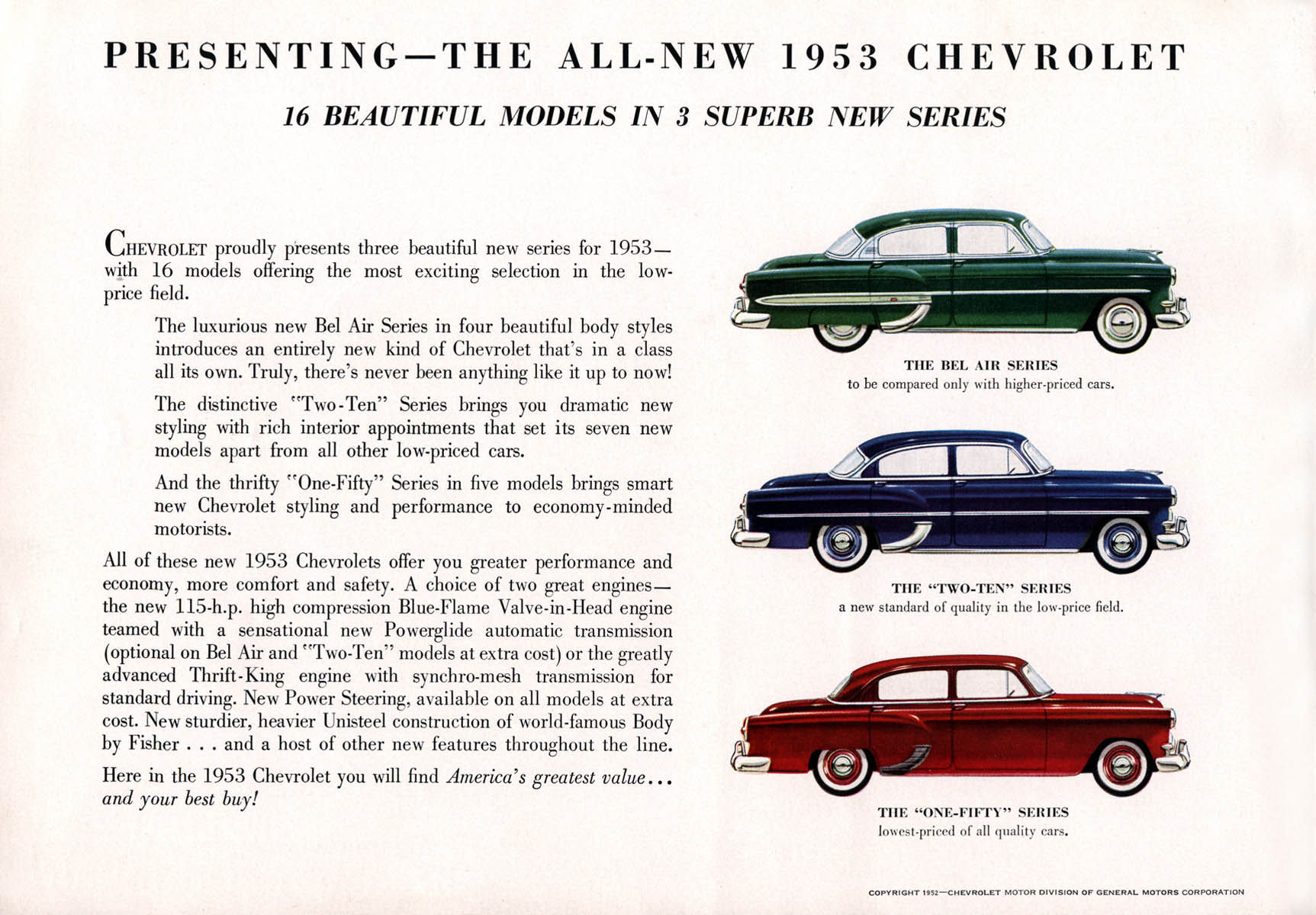 1953 Chevrolet Brochure Page 6